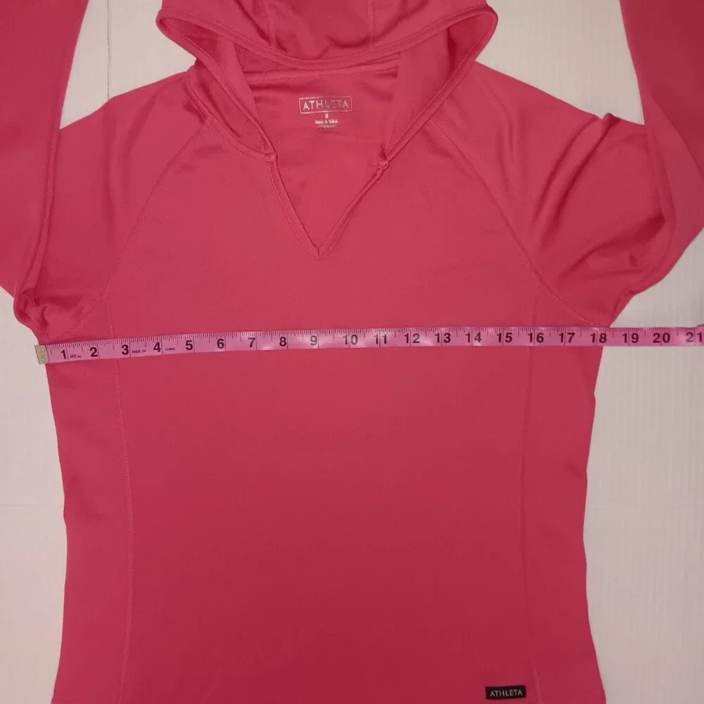 ATHLETA V-NECK CROPPED HOODIE TOP - Picture 3 of 13